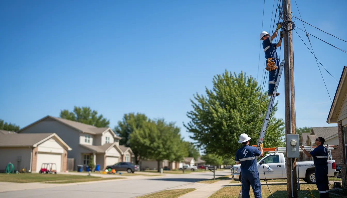 Residential electrician providing installation services in Mangum, OK